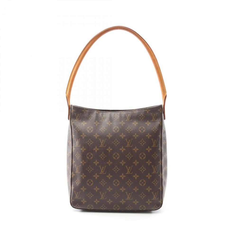 Louis Vuitton Looping Shoulder Bag Canvas Leather Monogram Brown